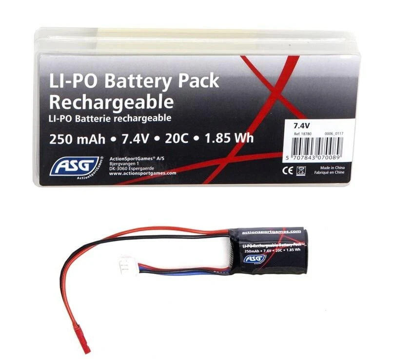 ASG 7.4 V · 250 mAh