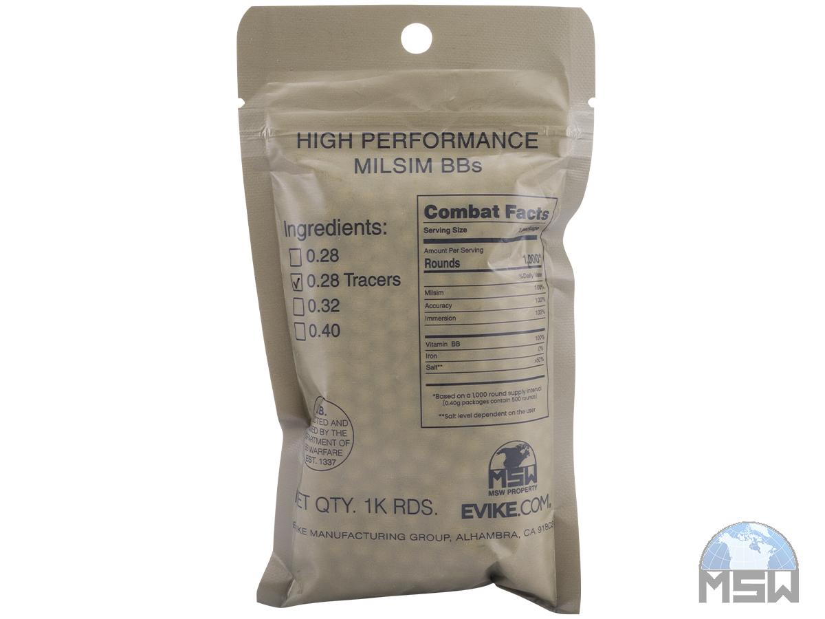 Evike.com x MilSim West 1,000 Match Grade 0.28g BRE Airsoft Tracer BBs